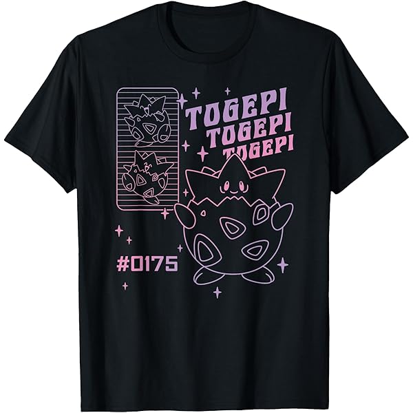 Amazon.com: Pokémon Togepi Vintage Gradient Line Art T-Shirt